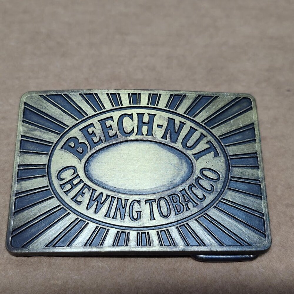 Vintage Beechnut Chewing Tobacco Advertising Promo Logo Belt Buckle - Picture 6 of 9